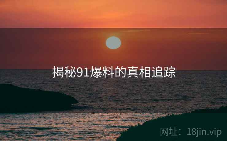 揭秘91爆料的真相追踪